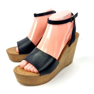 Steve Madden Welsh Black Womens Shoes Sandals